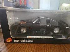 1973 Pontiac Firebird Trans Am Black 1/24 Diecast Model Car by Sunnyside