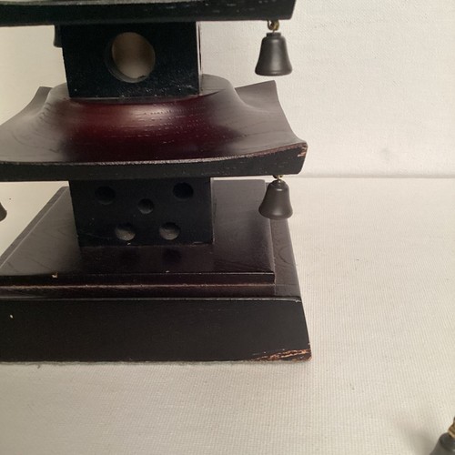Japanese Wooden Five-Storied Pagoda Model Traditional Craft 14” Height - Picture 10 of 14