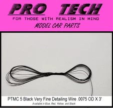PTMC 5 Black Detailing Wire 1:25 Scale Search LBR Model Parts PRO TECH 4 More