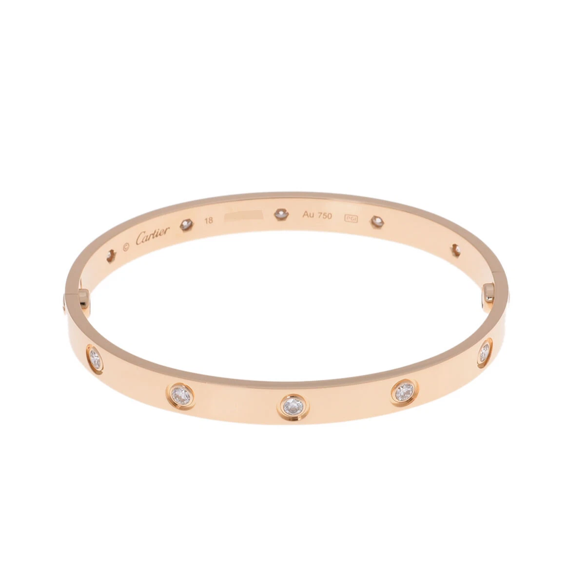 CARTIER Love Bracelet All Diamond New Model 18 CRB6040518