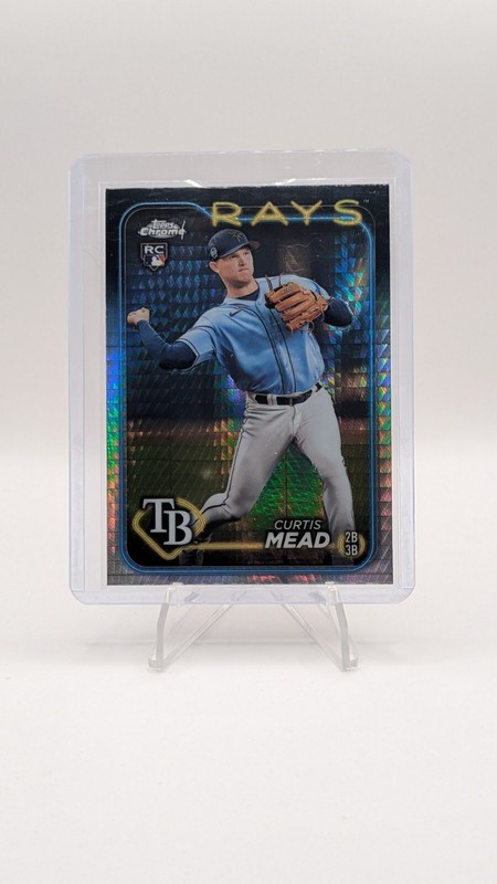 2024 Topps Chrome *Prism Refractor* #209 Curtis Mead RC MLB Tampa Bay Rays