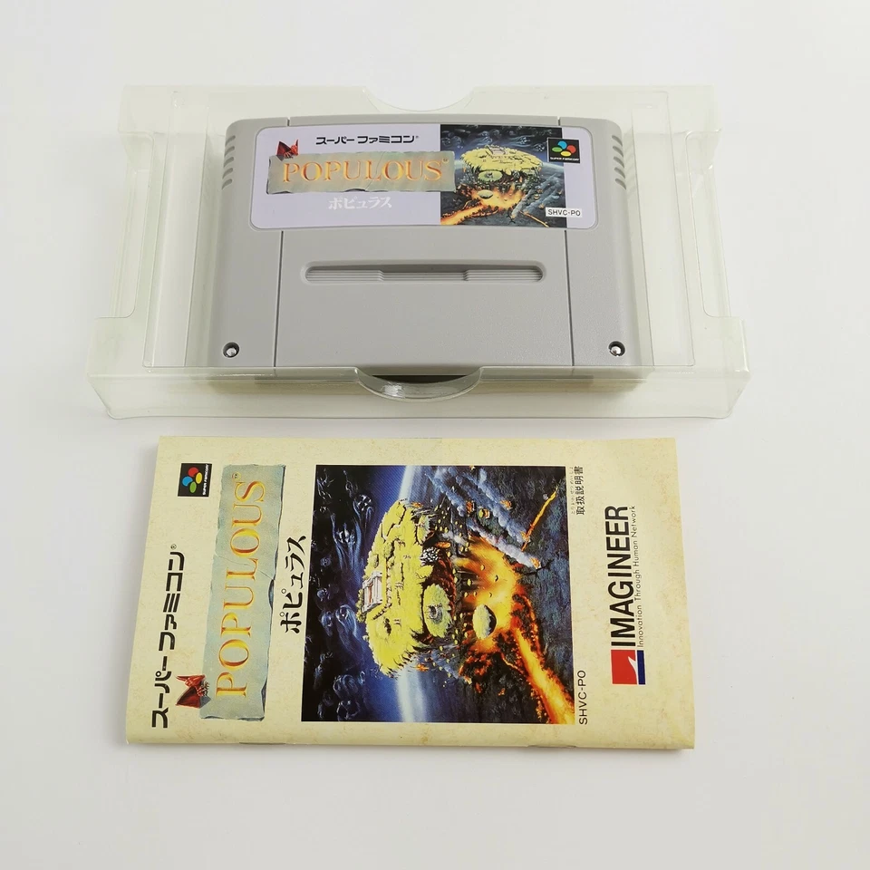 Nintendo Super Famicom Spiel " Populous " SNES SFC | NTSC-J Japan OVP - Bild 2 von 4