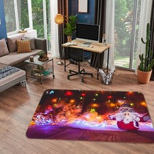 3D Cute Santa Lights NAO10739 Game Rug Mat Elegant Photo Carpet Mat Fay