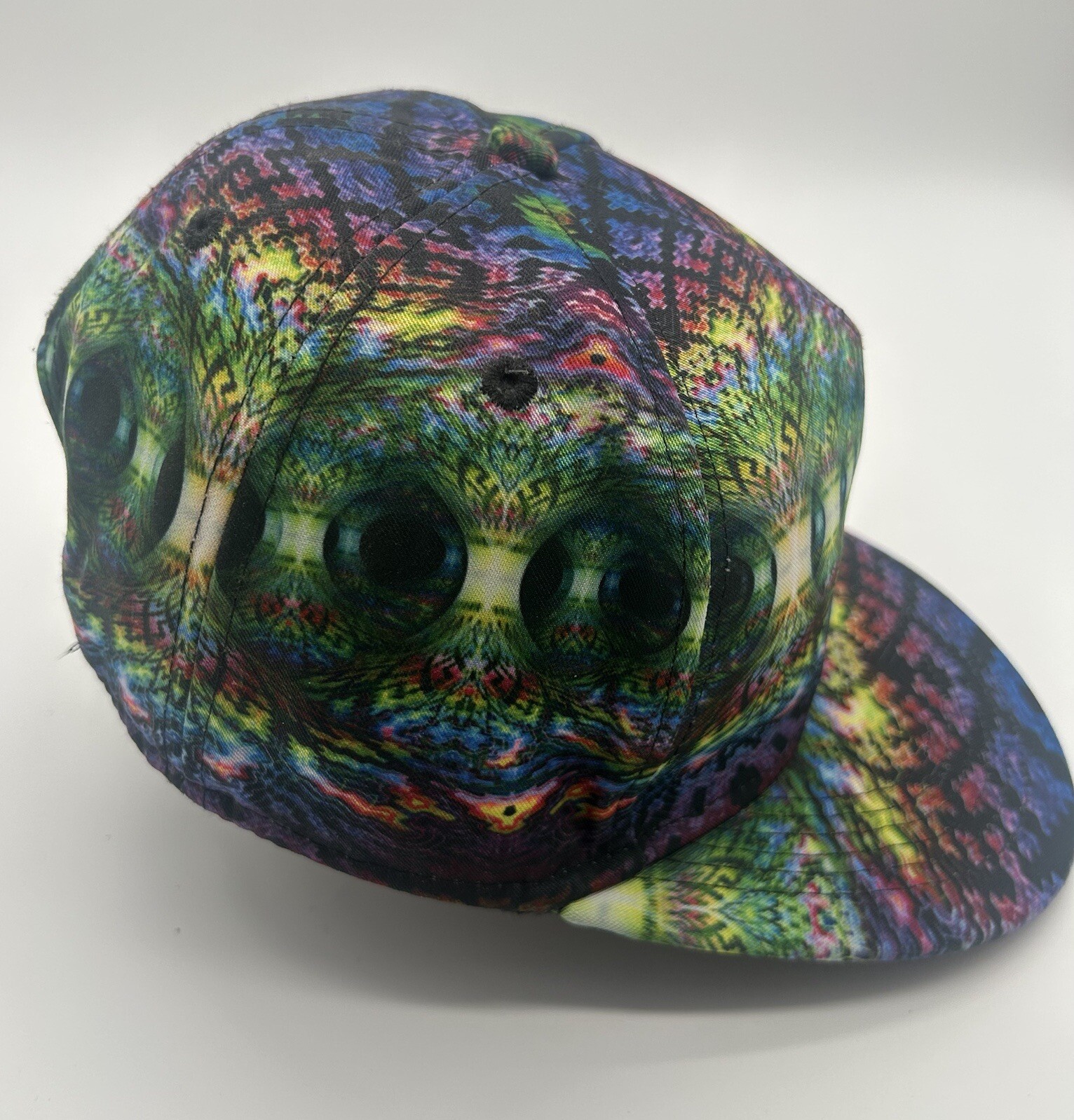 Psychedelic Rave Snapback Hat - image 4