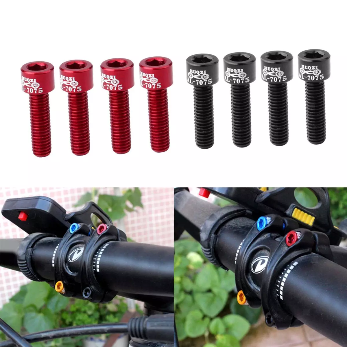 8Pcs MTB M5x17mm Bicycle Handlebar Screw Stem Bolts Mountain Road Bike