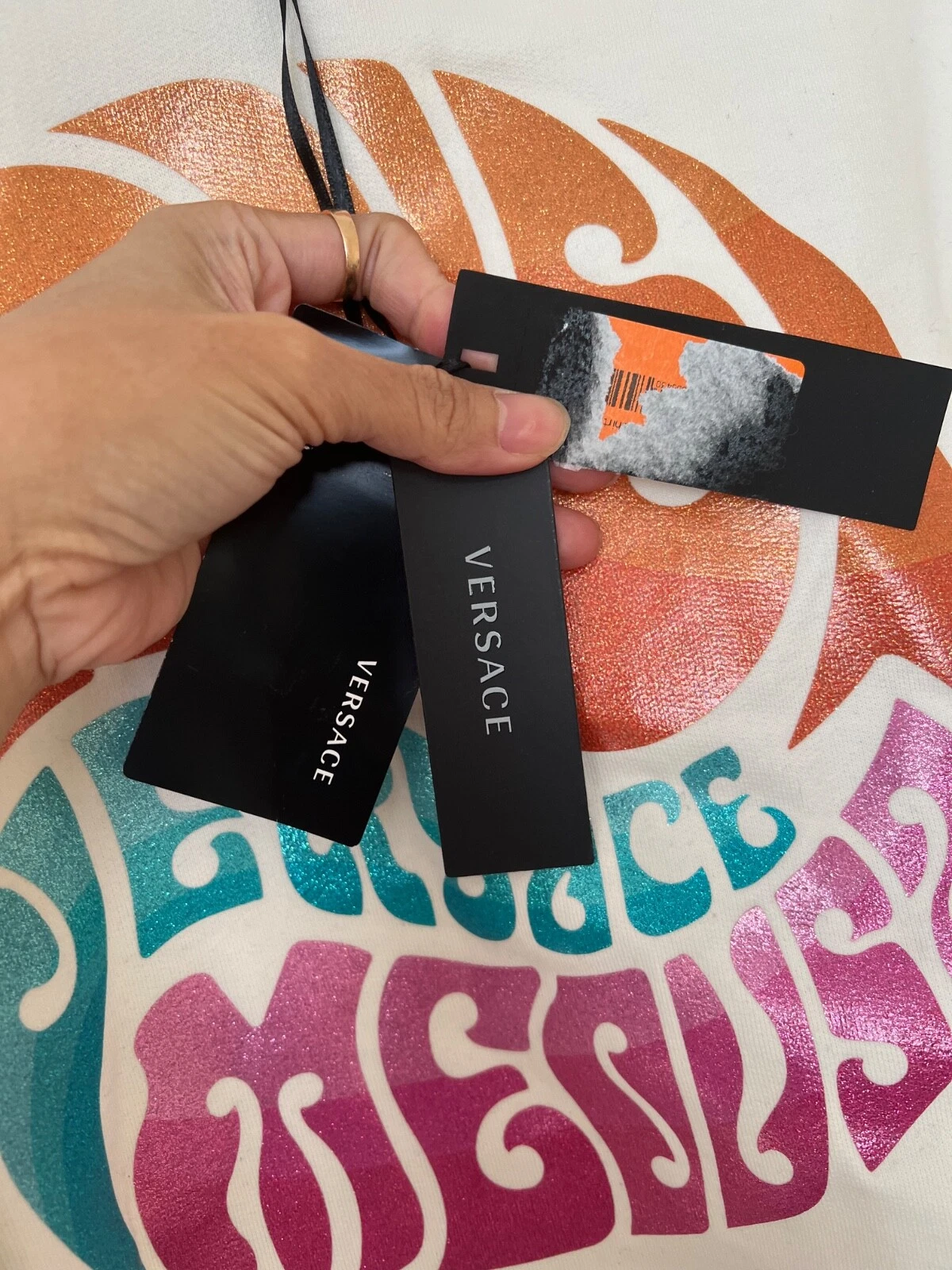 Felpa con cappuccio Versace bambino 12 anni taglia 8UK adulto nuova con etichette autentica.