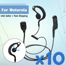 10x Swivel Earpiece w/ PTT Mic for Motorola Radios XPR7550e, XPR7580, MTP850S