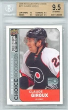 2008-09 Collectors Choice Claude Giroux Rookie Graded BGS 10 9.5 9.5 9.5