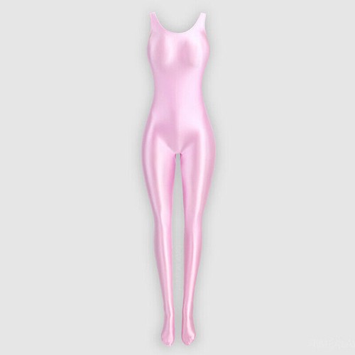 Ärmellos Satin Hochglanz Body Overall Glänzend Bodysuit Einteiler Catsuit Damen - Bild 20 von 24