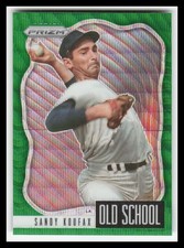 2021 Panini Prizm Old School Prizms Green Wave #7 Sandy Koufax