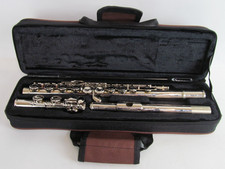 Unbranded Metal Flute Musical Instrument With Carry Case And Other Accessories