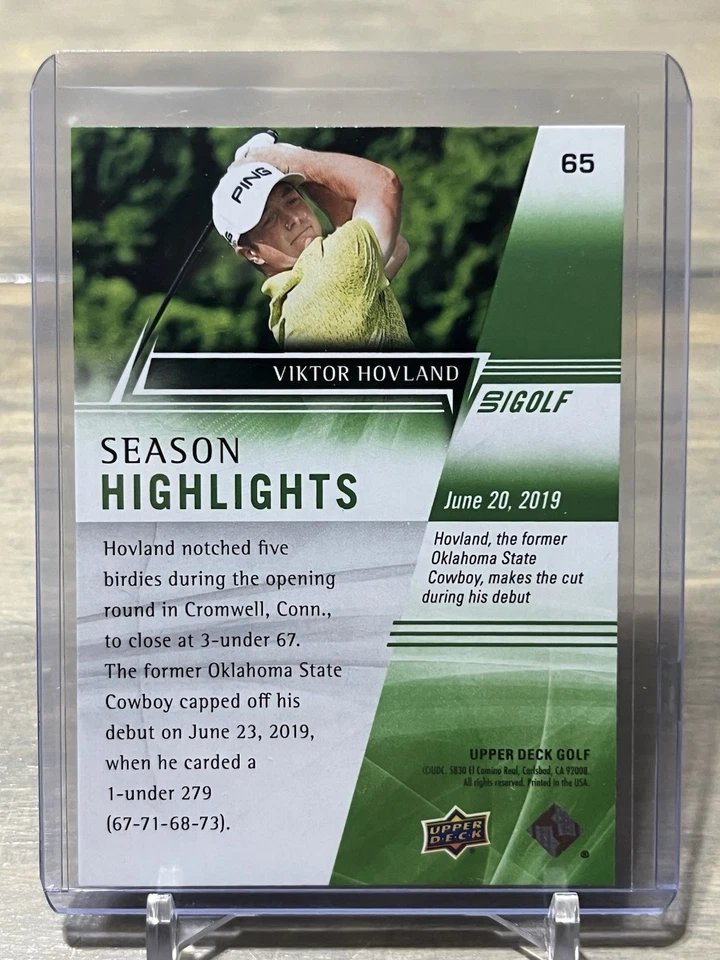2024 Upper Deck Golf Viktor Hovland #65 Season Highlights Team Europe - Image 2 of 2
