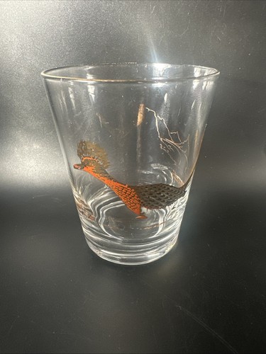 Couroc of Monterey Road Runner Low Ball Rocks Glasses MCM Vintage, Set Of 4 - Picture 3 of 8