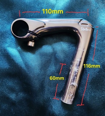 Vintage 3TTT Status Quill Stem 110mm 22.2mm Century Grey Titanium Finish IT