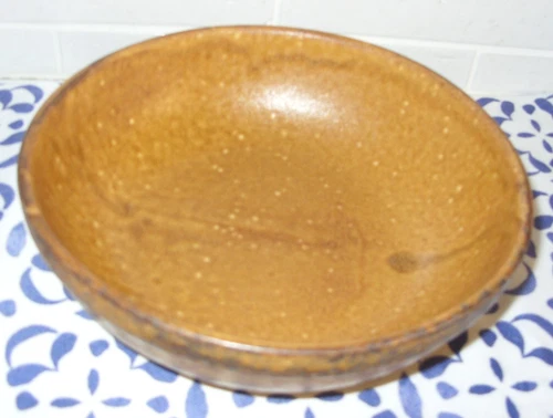 McCoy Pottery Mesa Canyon Round Vegetable Serving Speckled 8" Bowl 1423 USA VGC