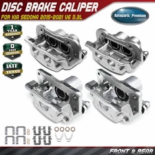 4x Front & Rear Side Brake Caliper with Bracket for Kia Sedona 2015-2021 V6 3.3L