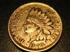 1859 Copper Nickel Indian Head Cent #2 pitted & corroded