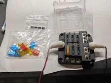 6 Way Car Boot Power Distribution 12-24V Blade Fuse Holder Box Block Panel Board