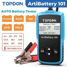TOPDON 12V Car Battery Tester Cranking Charging Battery Analyzer 100-2000CCA
