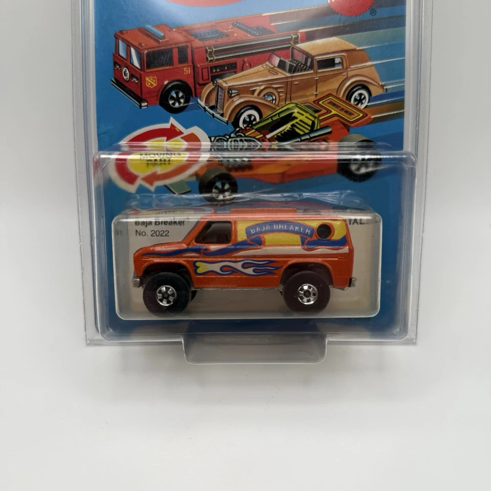 Furgoneta naranja Hot Wheels Baja Breaker 1982 vintage con llamas Mattel No. MOC 2022 Foto 2 de 4
