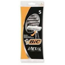 Bic Metal Mens Disposable Shaving Razors, 5-C...