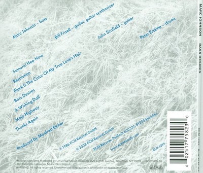 MARC JOHNSON (BASS) - BASS DESIRES [SLIPCASE] NEW CD