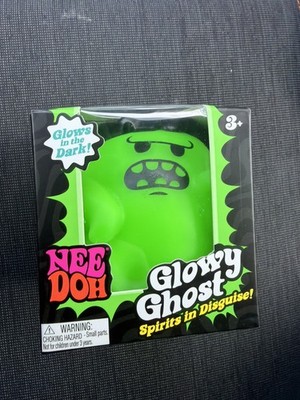 Authentic Schylling Nee Doh Glowy Ghost Green Glow-in-the-Dark Squishy RARE !
