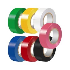 7 Rolls Electrical Tape, 3/4" x 30 ft, 7 Colors, Waterproof