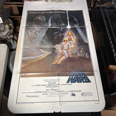 Star Wars New Hope Style A 1977 Original Poster One Sheet 27x41 Folded NSS 77/21