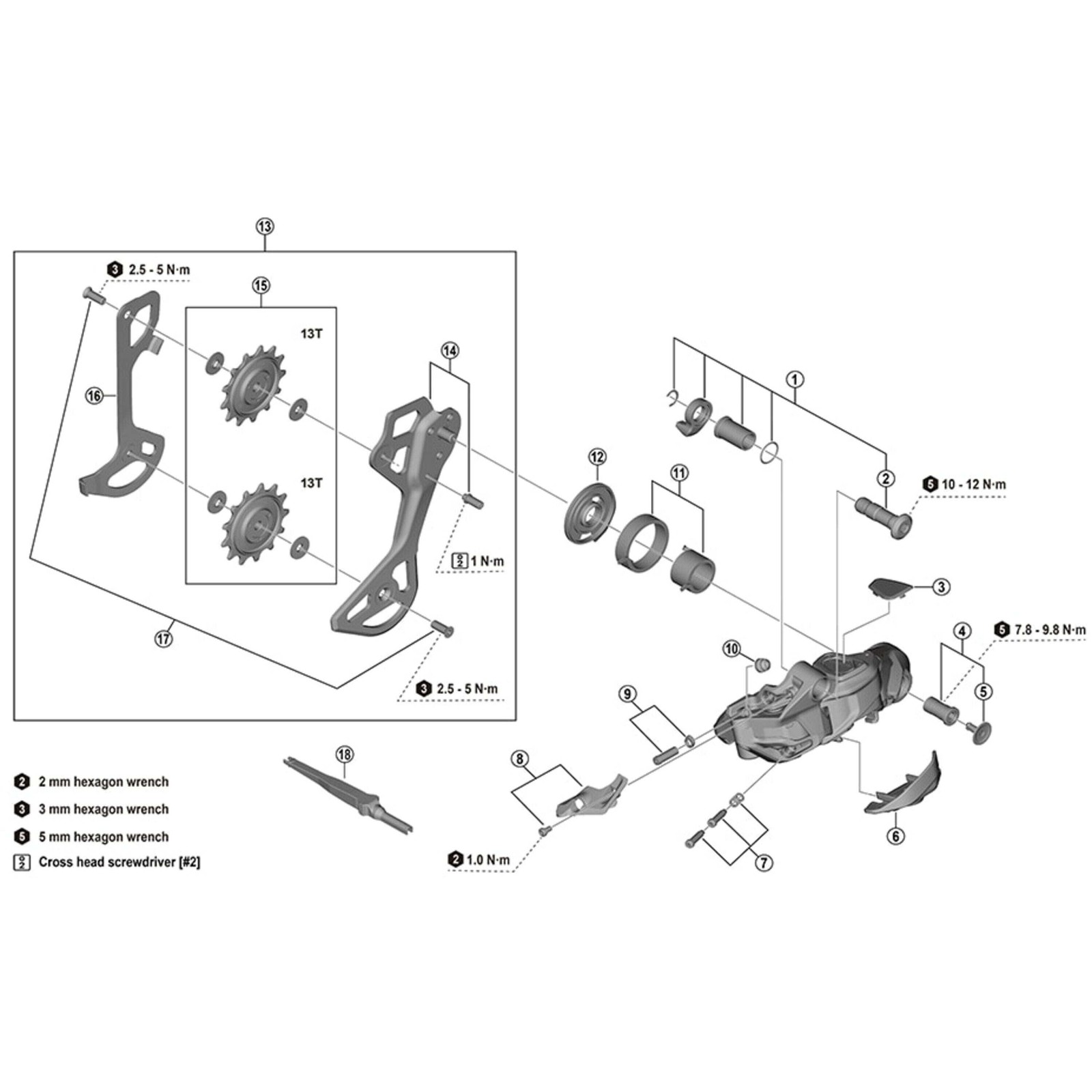 Shimano Spares RD-M8250-SGS plate assembly, SGS
