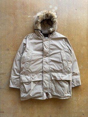 VTG 80s Eddie Bauer Superior Parka Goose Down Insulation Coyote Fur Jacket M