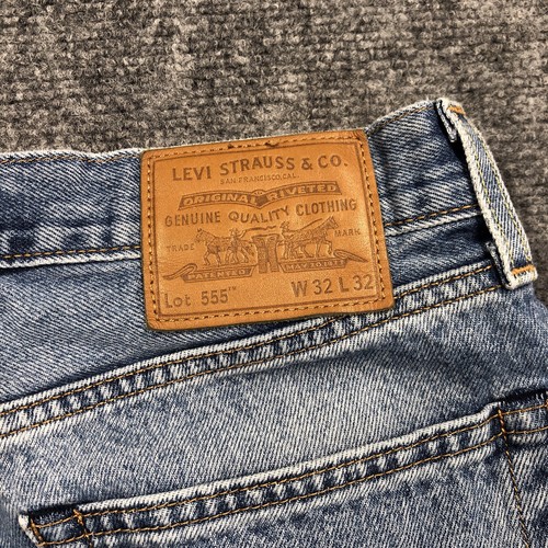 Levi’s 555 Premium Herren 32 x 32 Denim blau rot Etikett 2 Paar eines hat großes E-E-Etikett - Bild 14 von 22