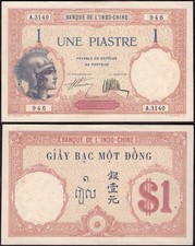 French IndoChina. One Piastre (1927-31) (WPM 48b) A.3140 946    GEF.