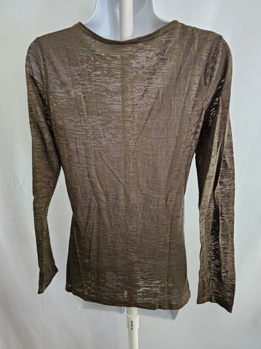 Disneyland Mickey Mouse Green Sheer Burnout Long Sleeve Top Women’s Size M - Picture 5 of 8
