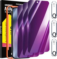 3 Pack Gradient Colorful Privacy Screen Protector for Iphone Air [Anti-Blue Ligh