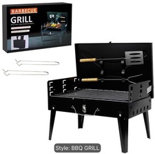 folding bbq charcoal barbecue portable grill foldable / easy travel /easy move