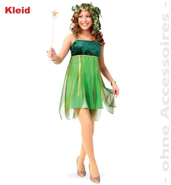 Fasching Karneval KostüM Lauriel Kleid Elfe Fee Gr. 34-image