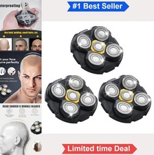Shaver Replacement Heads 5 Floating Blade Stainless Steel Wet Dry for Bald Men