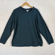 Orvis Mens XL Green Soft Fleece Crewneck Pullover Sweater Sweatshirt