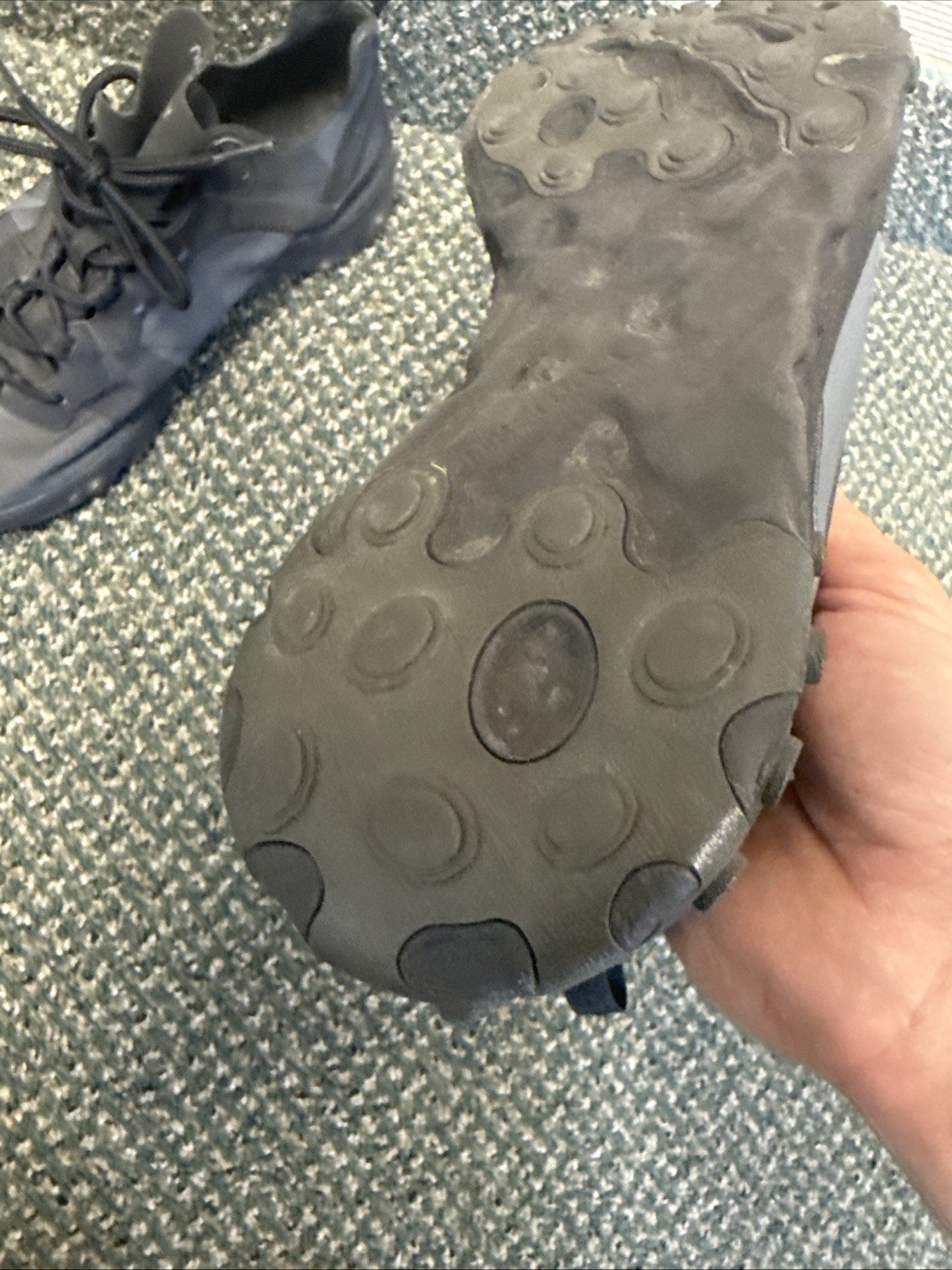 Nike React Element 55 Running Shoes Triple Black … - image 4