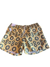 NWT Goodfellow Co Swim Trunks XXL Yellow Floral Geometric Mesh Lined