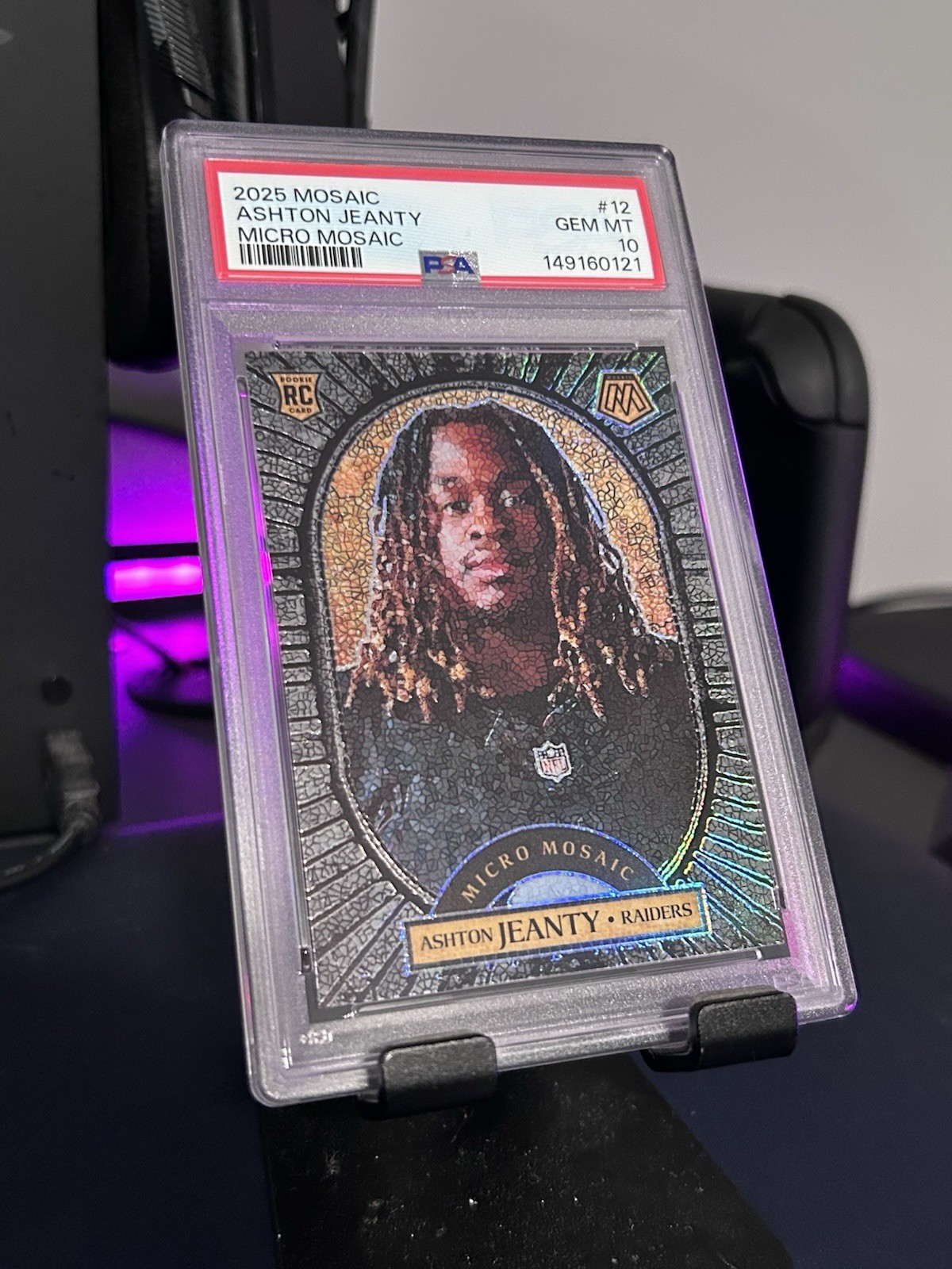 Ashton Jeanty Panini Mosaic Micro Mosaic #12 Base