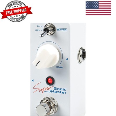 Clean Boost Pedal with Buffer and +12dB Gain, Mini Pure Boost Guitar Bass Eff...