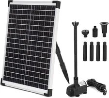 ECO-WORTHY Solar Fountain Water Pump Kit 25 W, 410GPH Submersible Powered Pump a