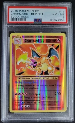 PSA 8 CHARIZARD EVOLUTIONS REVERSE FOIL #11 (7954)