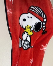 Peanuts Snoopy Red Christmas Santa Hat Throw Plush Soft Blanket  50"X 70" New