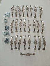 Satin Nickel Cabinet  Knob Pulls Are 4 3/8" Long W/ 3 3/4" Hole Distance 