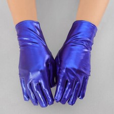Metallic Wrist Length Shortie Stretch Gloves Prom - G303