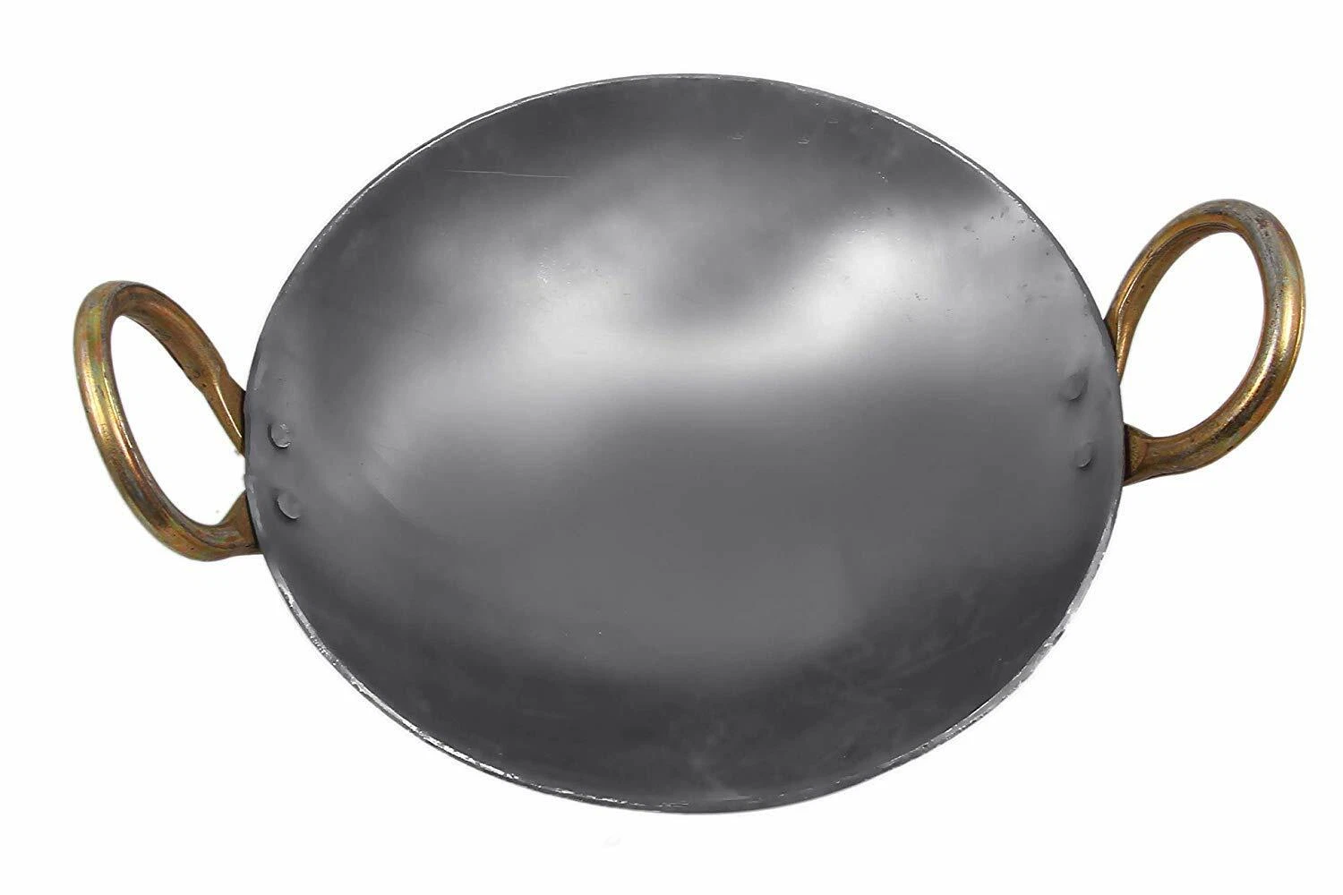 Iron Kadai Frying Pan for Cooking Pan Heavy Base Iron Multipurpose Use 9Inch
Opens in a new window o