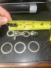 Silver Key Chain Holder Keyrings Wallet Snap Trigger Hook W/ 3 Key Rings